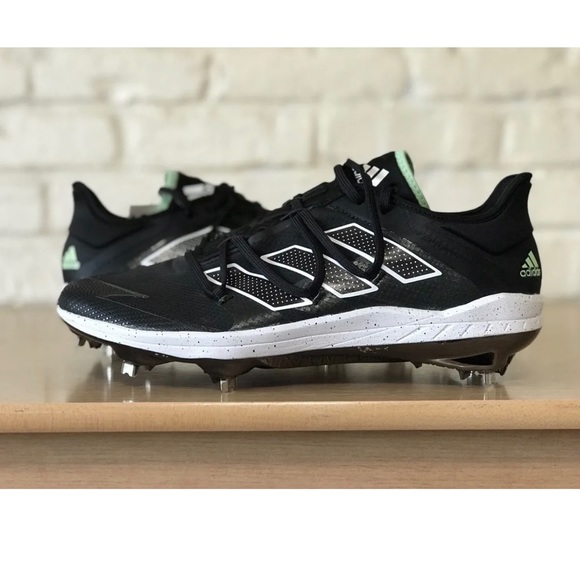 adidas Other - NEW Adidas Afterburner Black White Silver Metal Baseball Cleats FV8805 Mens